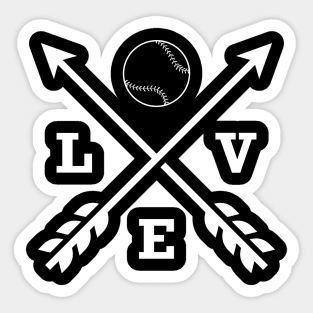 Softball / Baseball Love Arrow Sticker